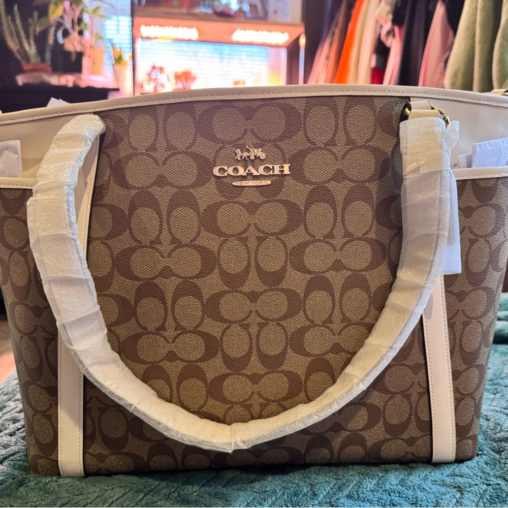 Coach Brown and Cream Women's Bag